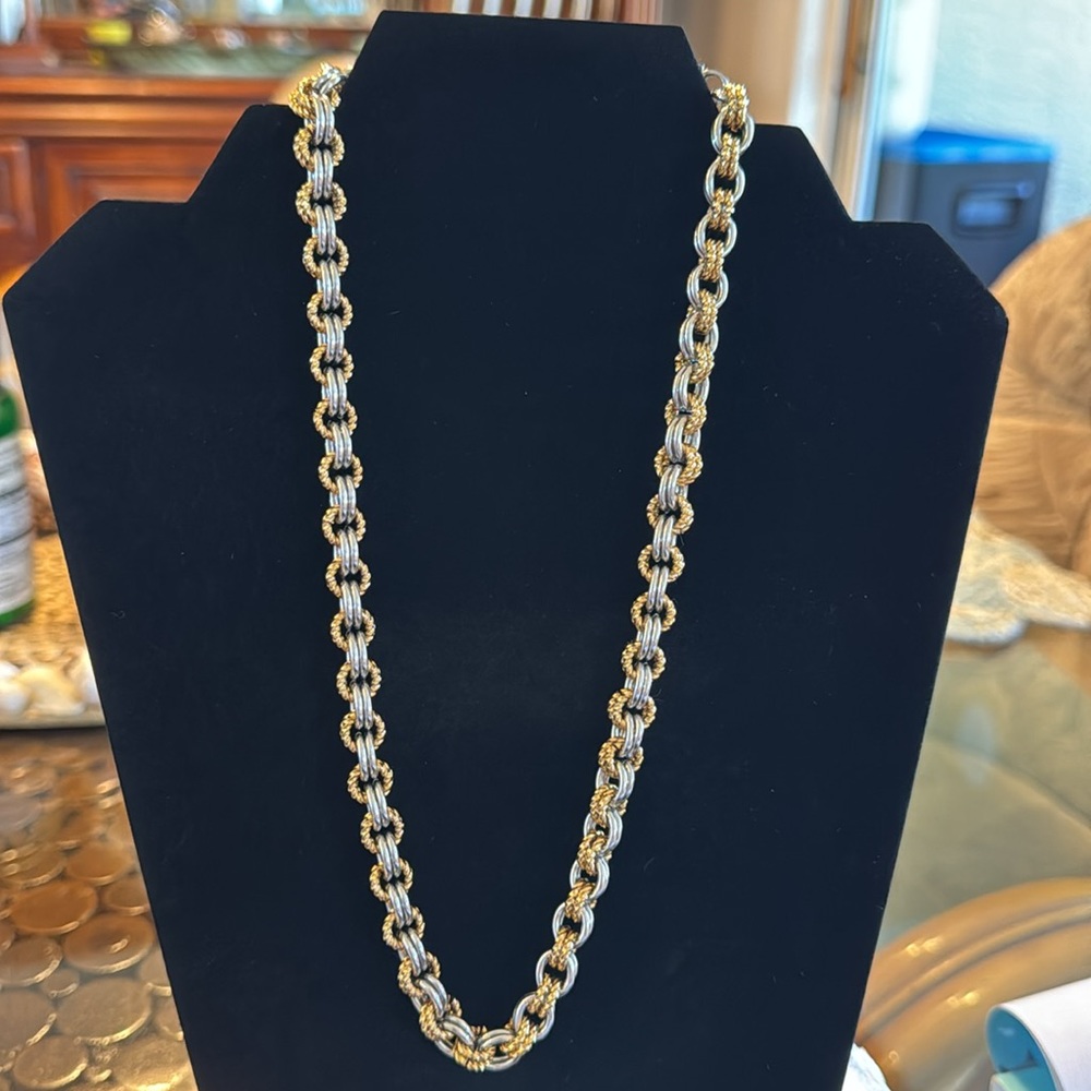 Vintage Milor China 20” Stainless Steel necklace
